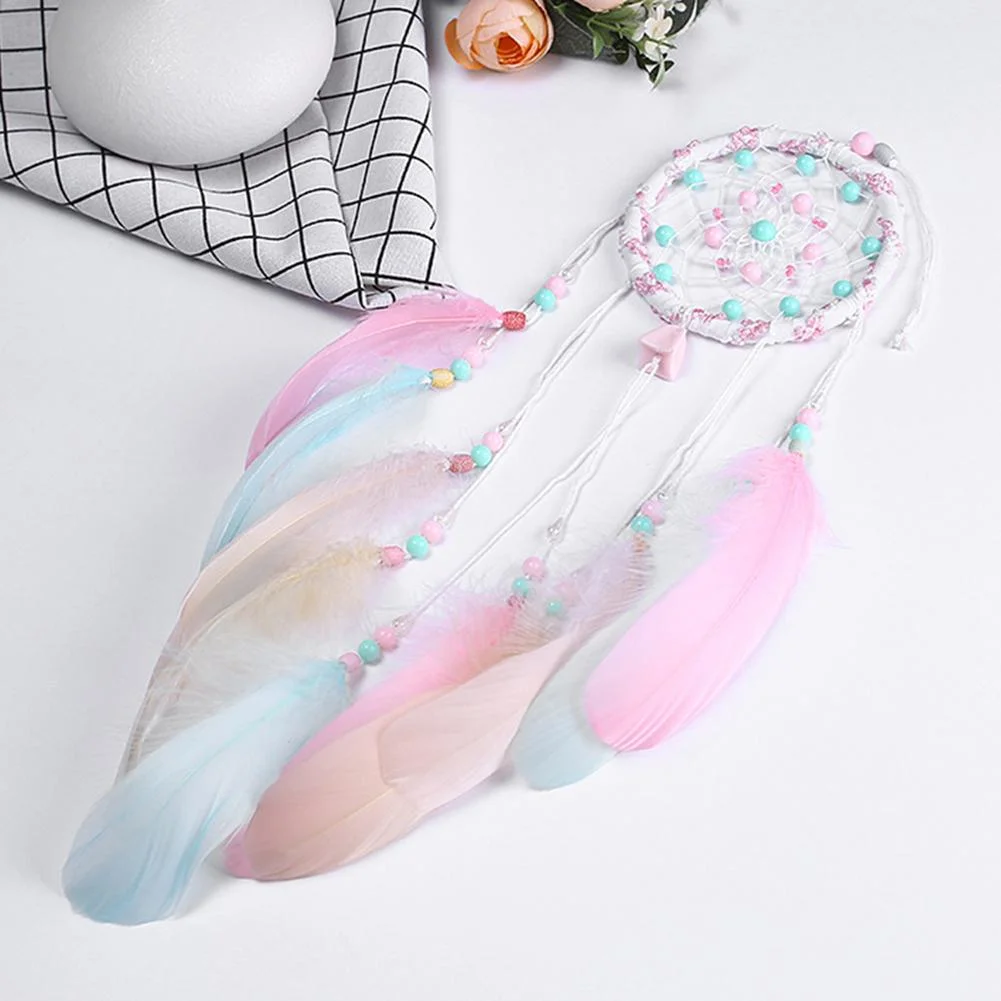 Hollow Wind Chimes Handmade Dreamcatcher Feather Pendant Wall Hanging Decor