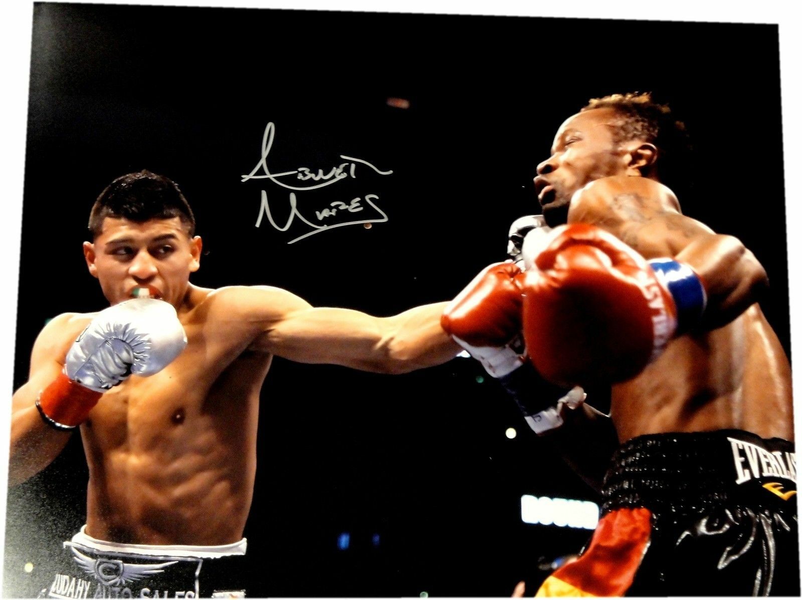 Abner Mares Hand Signed Autograph 16x20 Photo Poster painting Throwing Big Punch Abs W/ COA