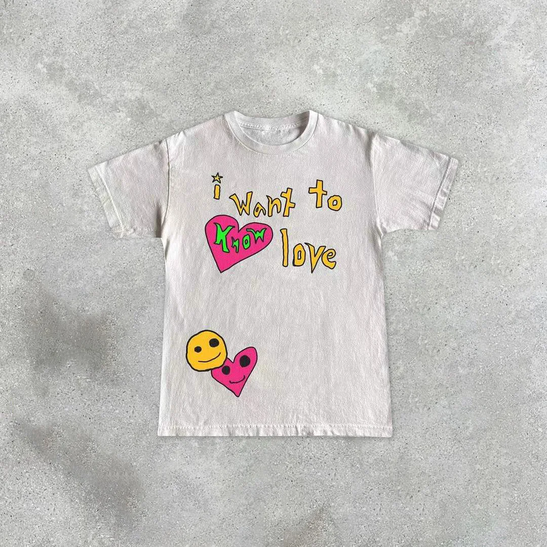 I want to know love casual short sleeve T-shirt