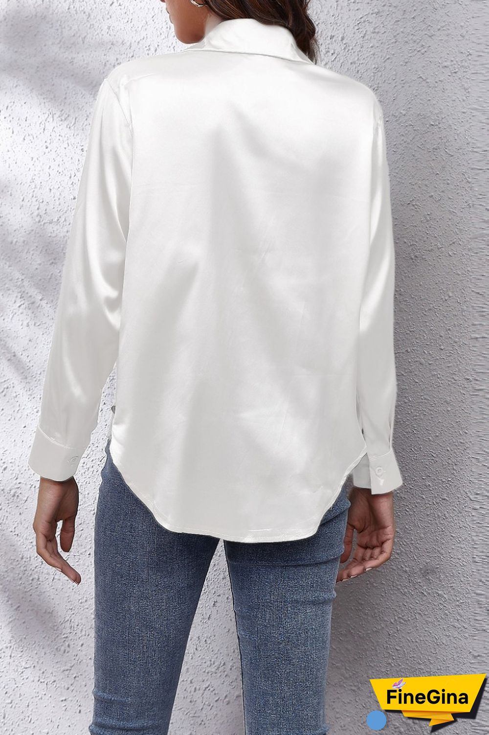 Green Casual Solid Basic Shirt Collar Tops