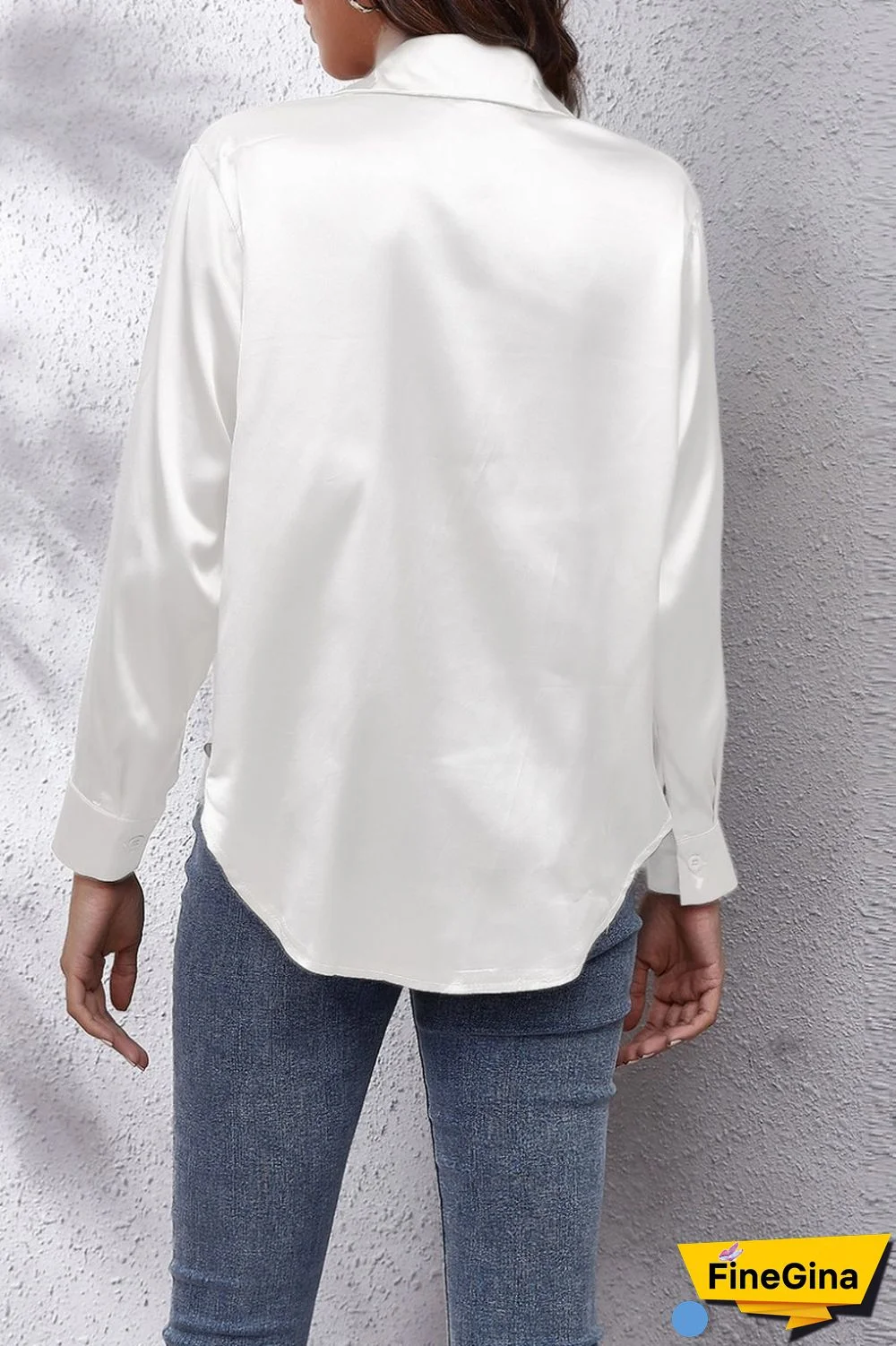 Green Casual Solid Basic Shirt Collar Tops