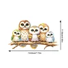 Diamond Painting Acrylic Owl Family Hanging Pendant Home Windows Decor