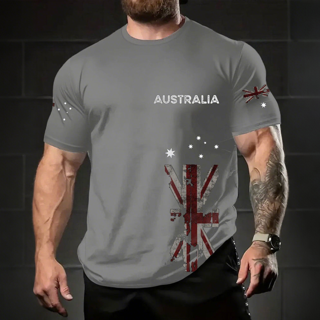 Men's Australia Patriotic Printed T-shirt artswardrobe