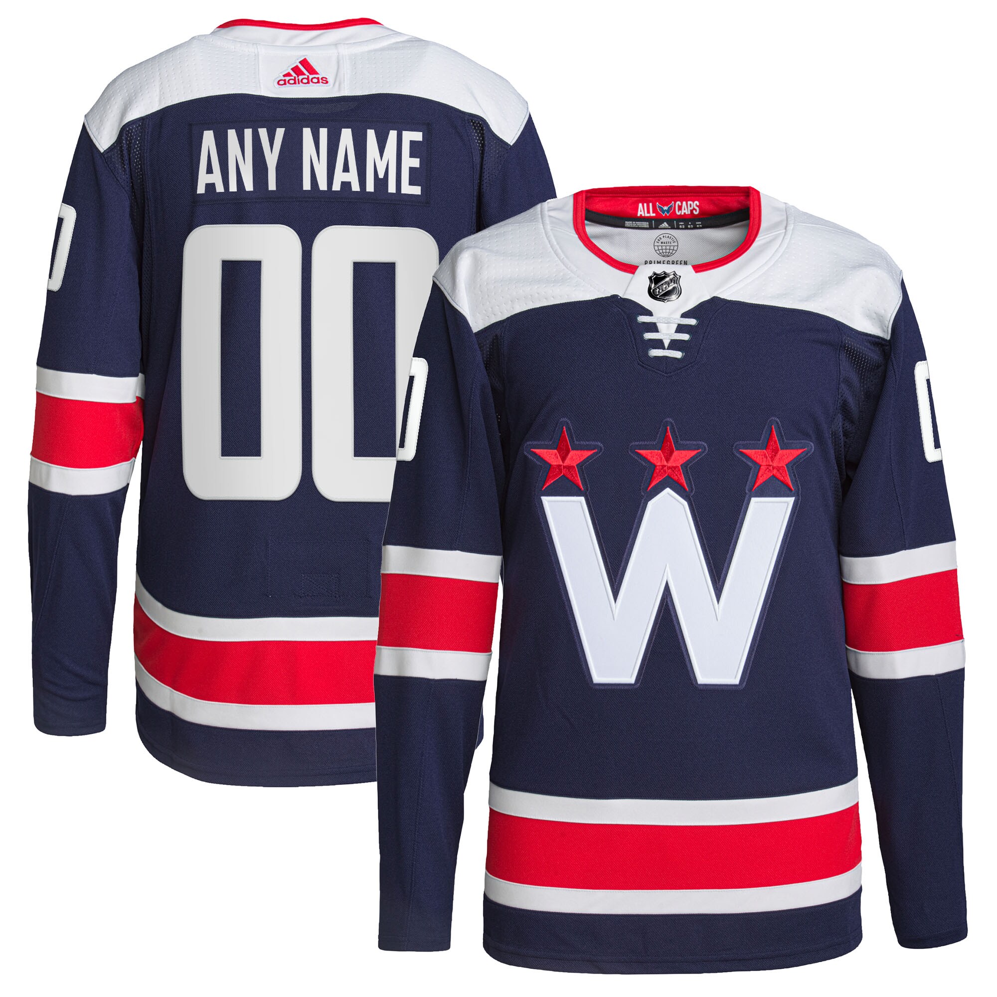 Washington Capitals   Alternate  Primegreen  Custom Jersey &ndash; Navy mysite