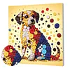 Framed Dog - DIY Button Art Painting Kit for Creativity DIY Pearl Dot Crafts for Gift Home Wall Decor 30*30CM