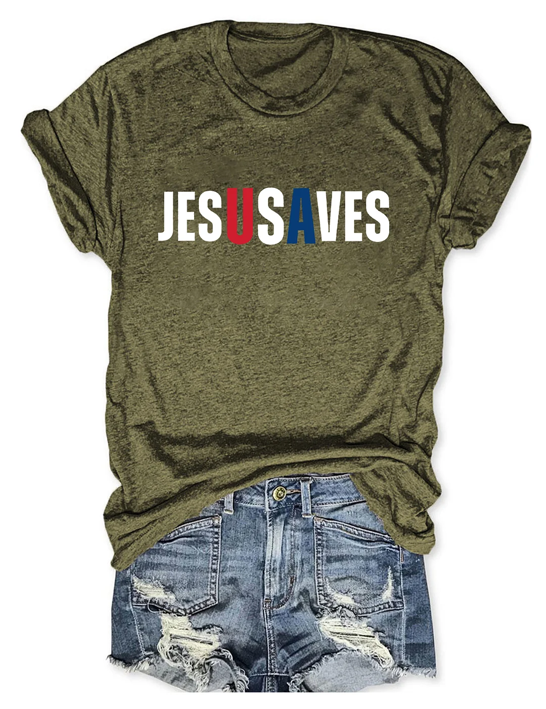 Jesus Saves USA T-shirt