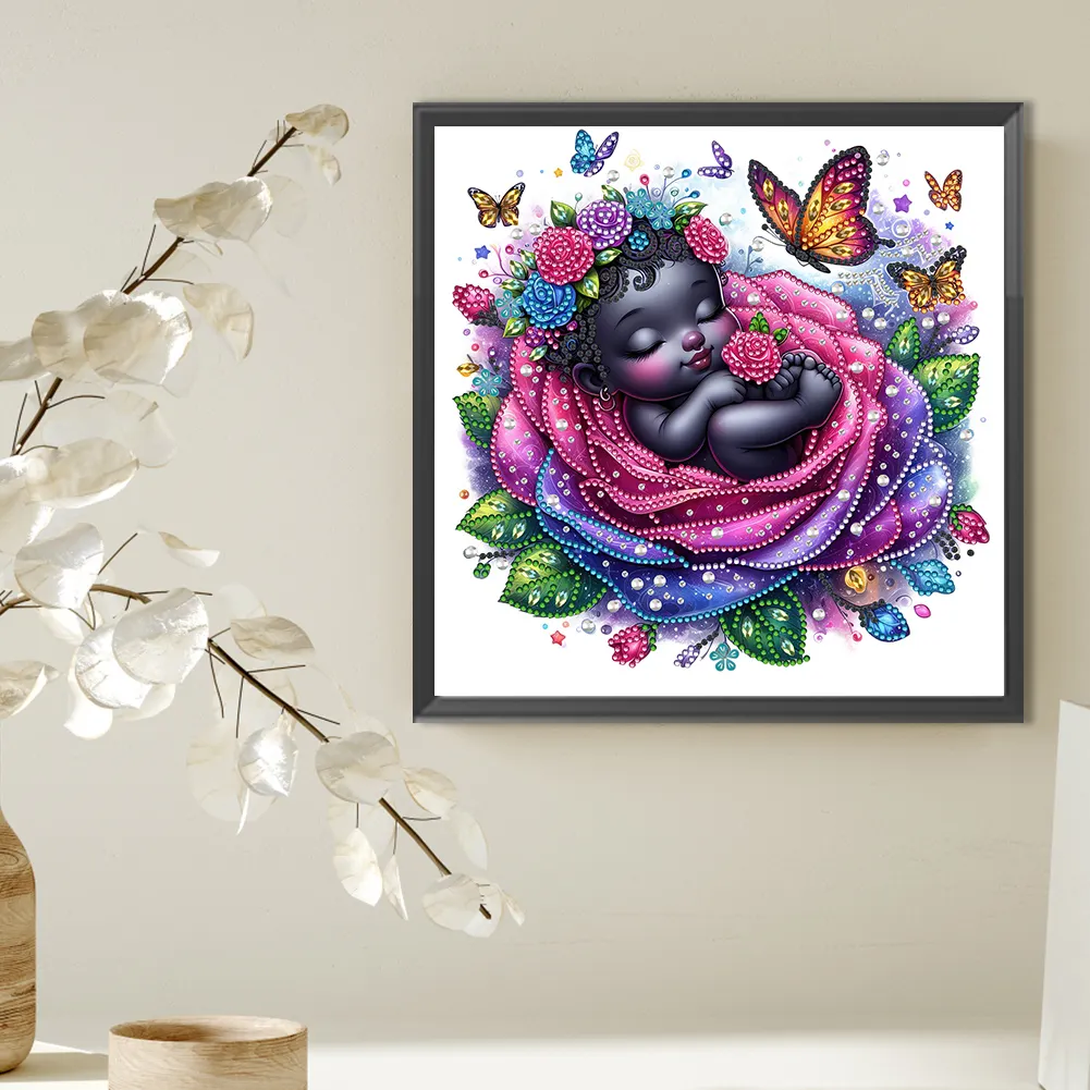 Diamond Painting - Partial Special Shaped Drill - Rose Child(Canvas|30*30cm)