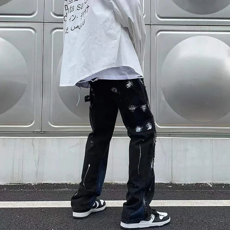Splash-ink Straight Leg Jeans