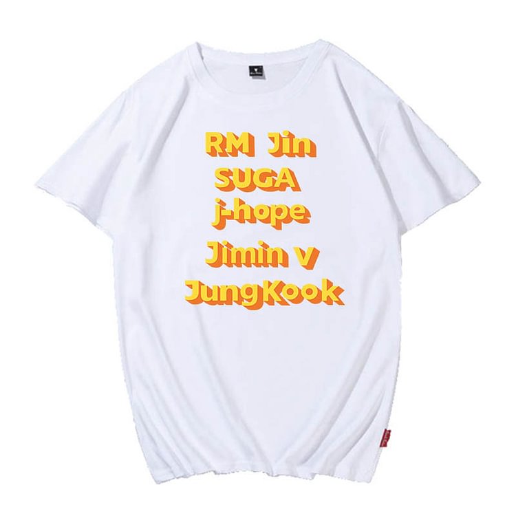 BTS Member Name Candy Color T-shirt