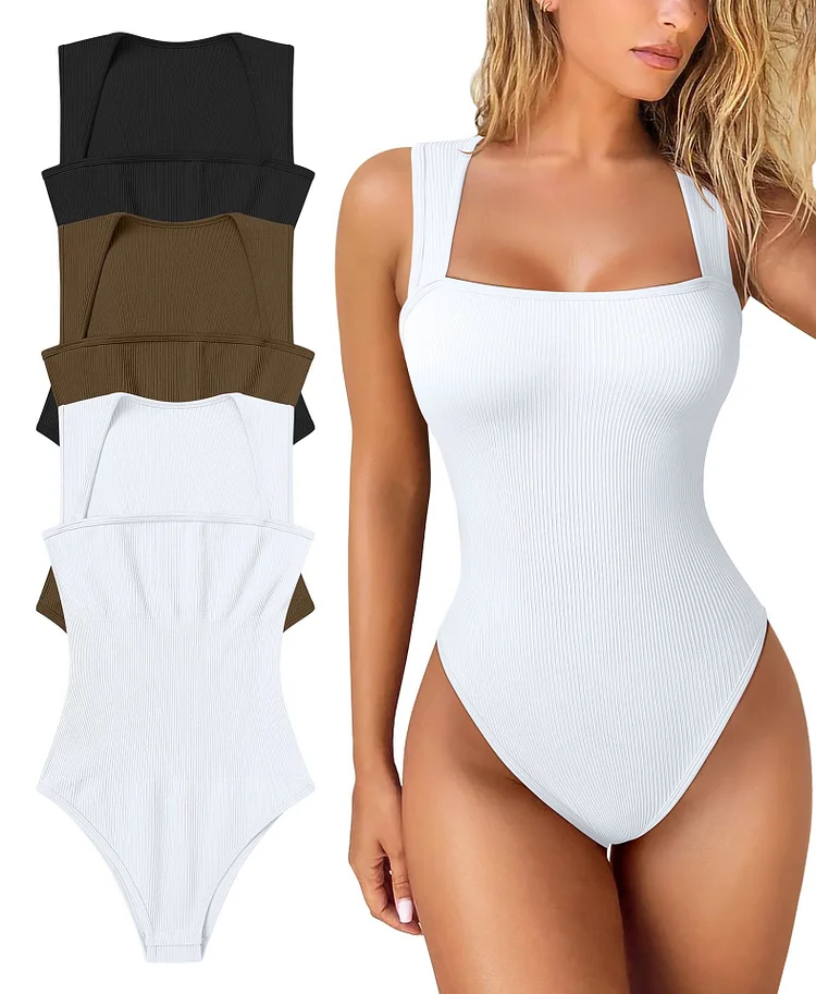 🏆️LAST DAY - HALF PRICE🎁Sleeveless Tummy Control Tank Tops Bodysuits (🔥Buy 2 Get 1 Free)