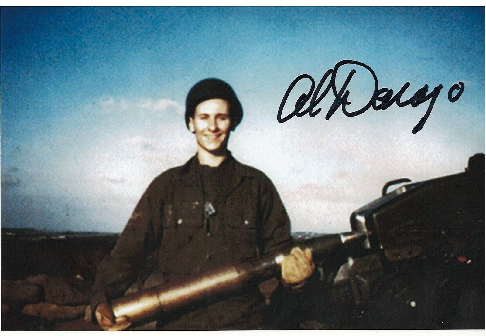 AL DARAGO BATTLE OF THE BULGE DISTINGUISHED SERVICE CROSS RECIPIENT SIGNED Photo Poster painting