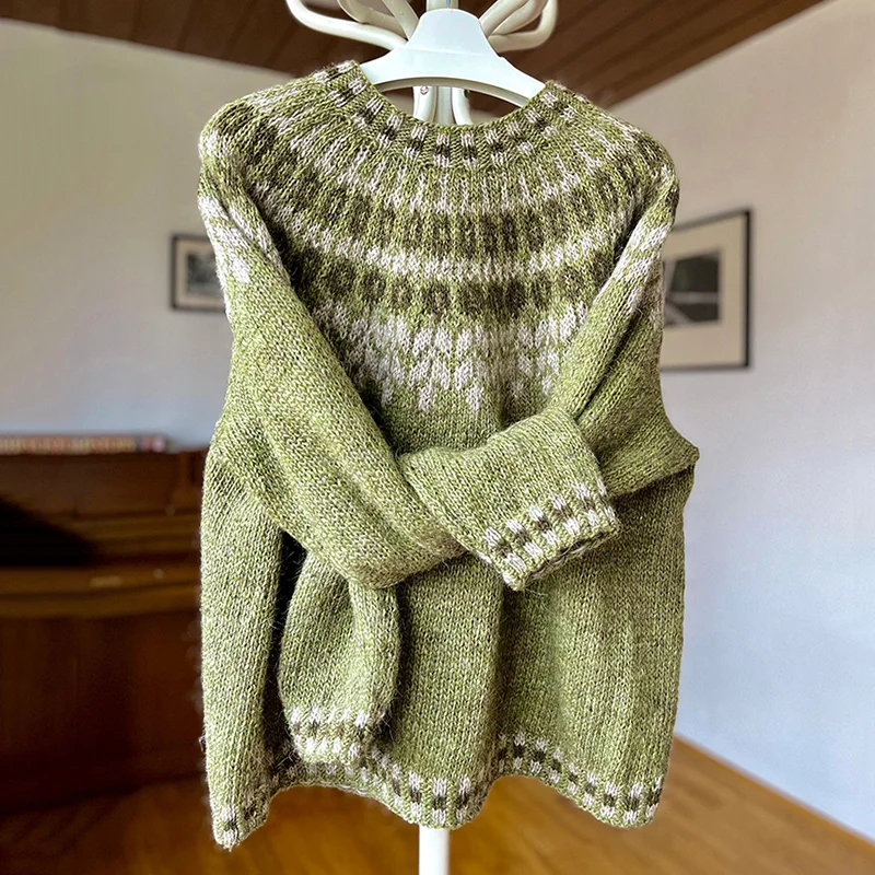 Vintage Geometric Knitted Sweater