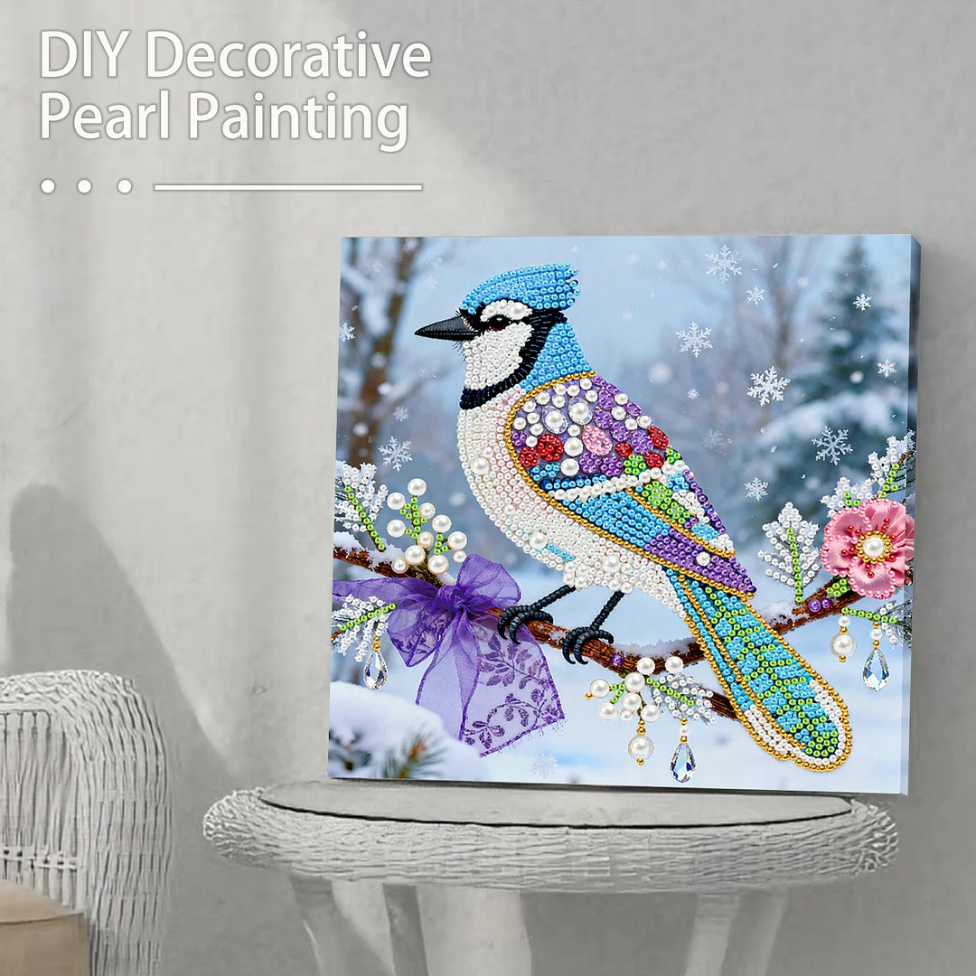 Bird DIY Pearl Art Diamond Painting Kit for Adults Home Decor 25x25cm With Frame