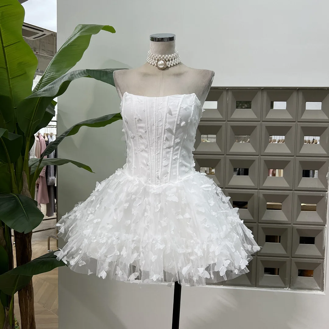 Brownm Romantic Sweet Name Of The Golden Party 穩蝩蝶蝶fish Bone Strapped Braped Dress With Shorts
