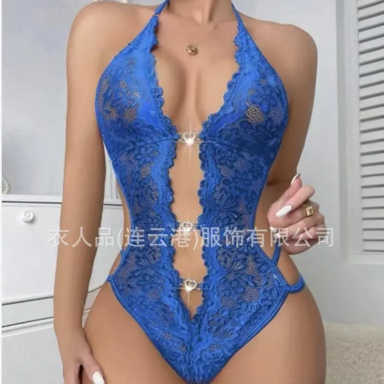 Churchf New Women's Explosive Temperament With Love Accessories Splicing Lace Dressing