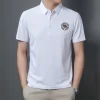 Men's Loose Casual Embroidered Polo Shirt