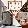 6PCS Santa Claus DIY Pearl Diamond Painting Christmas Fridge Magnets, Sparkling Rhinestone Refrigerator Magnet Craft Kit for Home Decor & Gifts