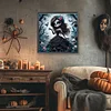 (40*40cm)Dark Skull Girl - Full Round Drill Diamond Painting