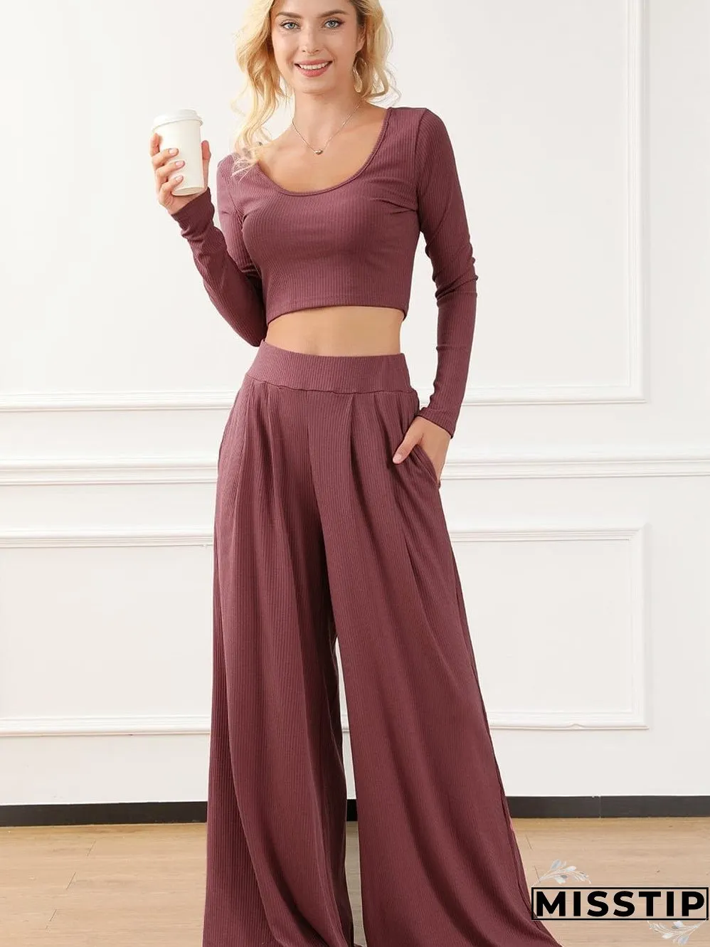 Comfortable Knit Set: Perfect for Lounging or Going Out