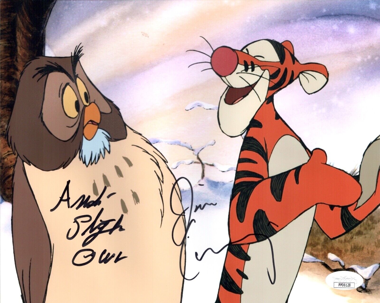 JIM CUMMINGS & ANDRE STOJKA Signed 8x10 WINNIE THE POOH Photo Poster painting Autograph JSA COA