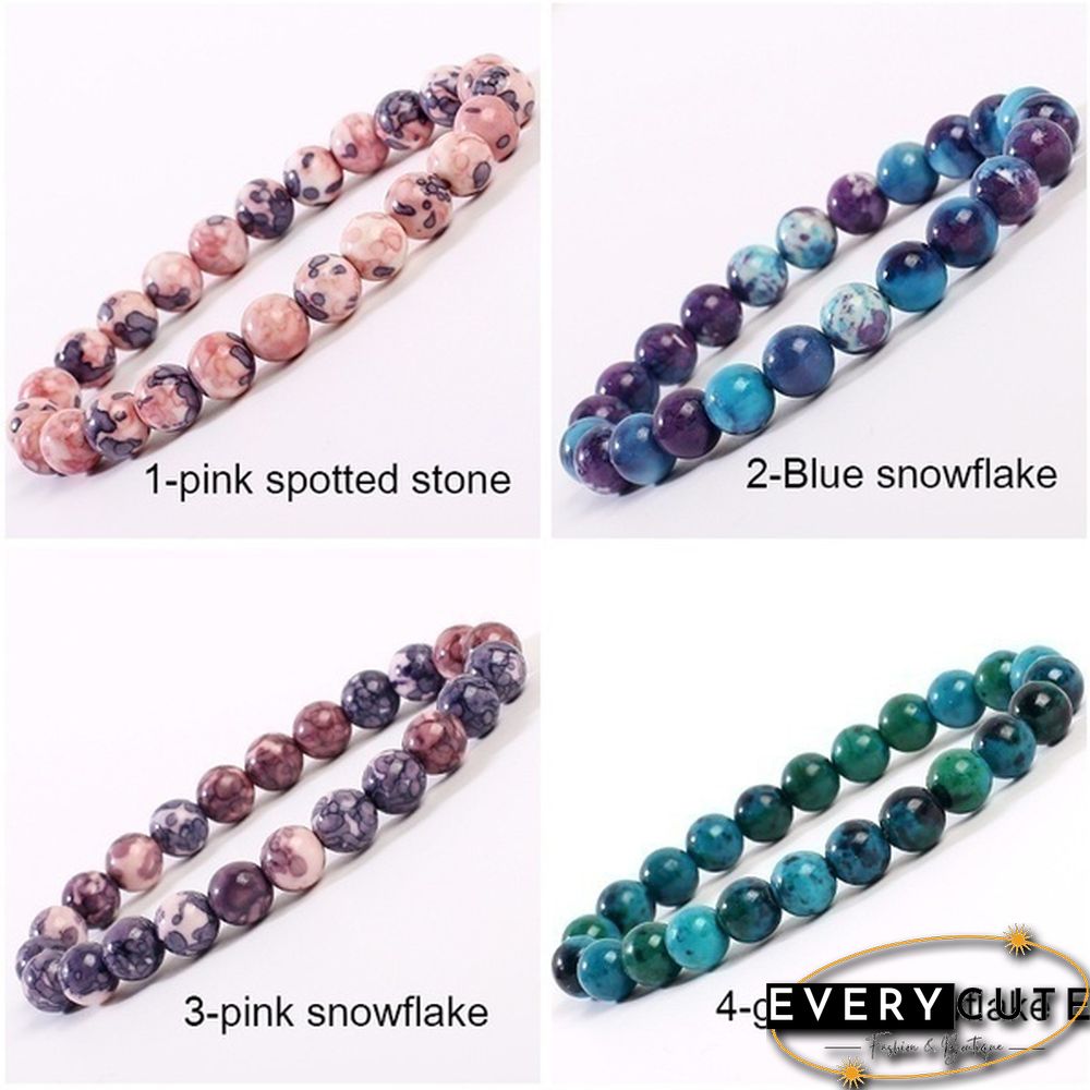 Natural Gemstone Round Beads 8mm Bracelets Apatite / Agate /amethyst /watermelon /Rose Quartz /Morgan Stone/malachite/Tiger Eye Fashion Bracelet 75 Styles