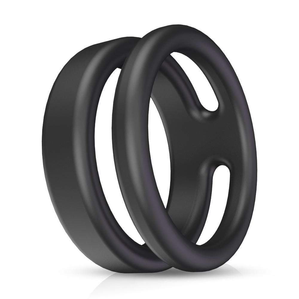 S-HANDE Silicone Dual Penis Ring Erection Enhancing Sex Toy for Man or Couples Play-FUNSEXDOLLS