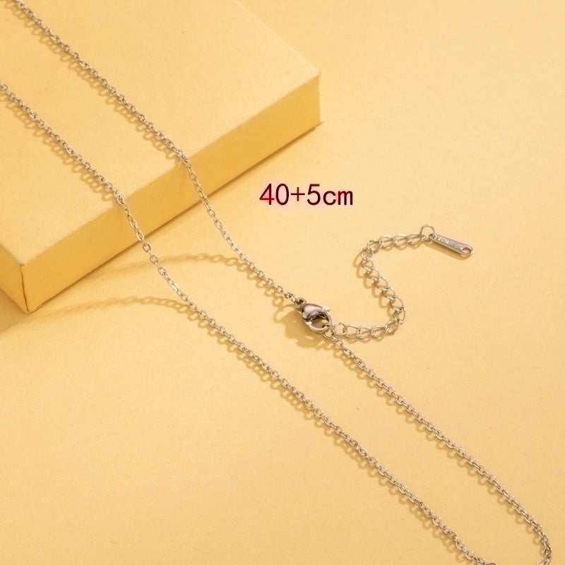 Stainless Steel 18K Gold Plated Minimalist Plating Solid Color Necklace