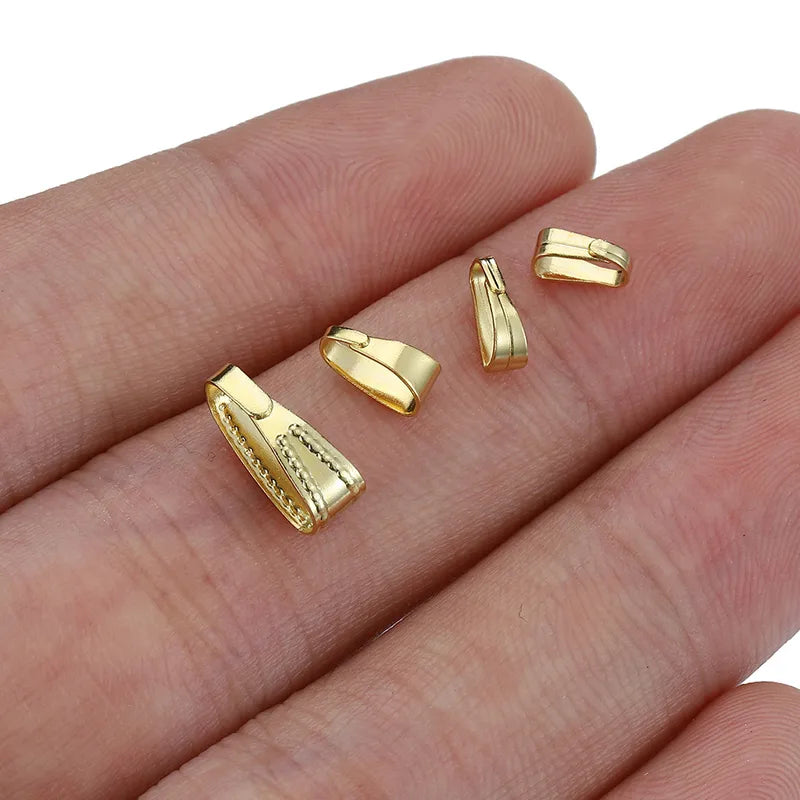 50 PCS/Package 7*2.4mm 304 Stainless Steel Geometric Melon Seed Buckle Jewelry Accessories