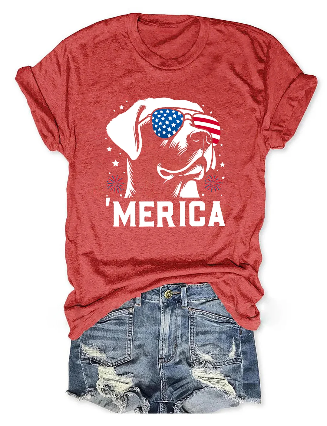 Labrador Retriever 'Merica 4th Of July T-shirt
