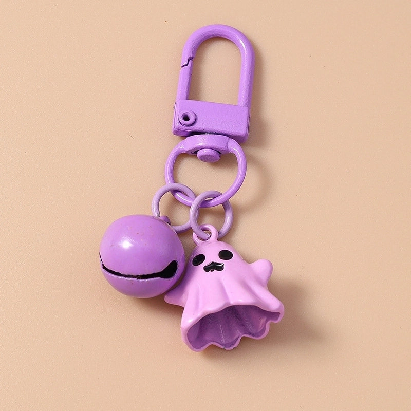 Cartoon Style Cute Commute Ghost Alloy Halloween Keychain