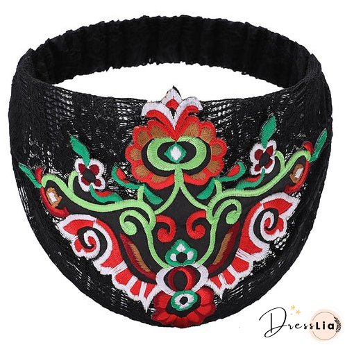 Women's fashion trends in hairband ethnic headdress embroidered hair accessories