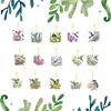 15Pcs Flowers Birds DIY Double Sided Diamond Painting Keychain Kits for Adults