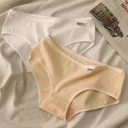 Aiyuzuo 3PCS Cotton Panties Women Panties Underwear Sexy Female Lingerie Briefs Solid Color Intimate Pantys for Woman