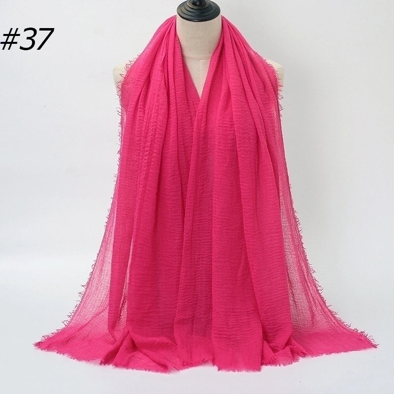 20 Pieces Fashion Solid Color Cotton Pashmina Scarves