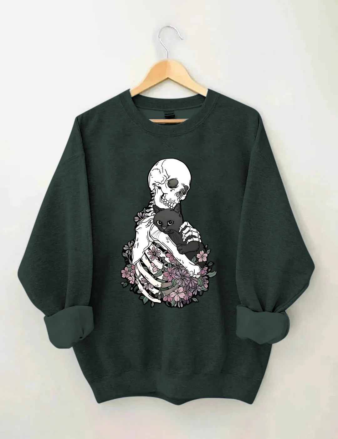 Halloween Skeleton Cat Sweatshirt