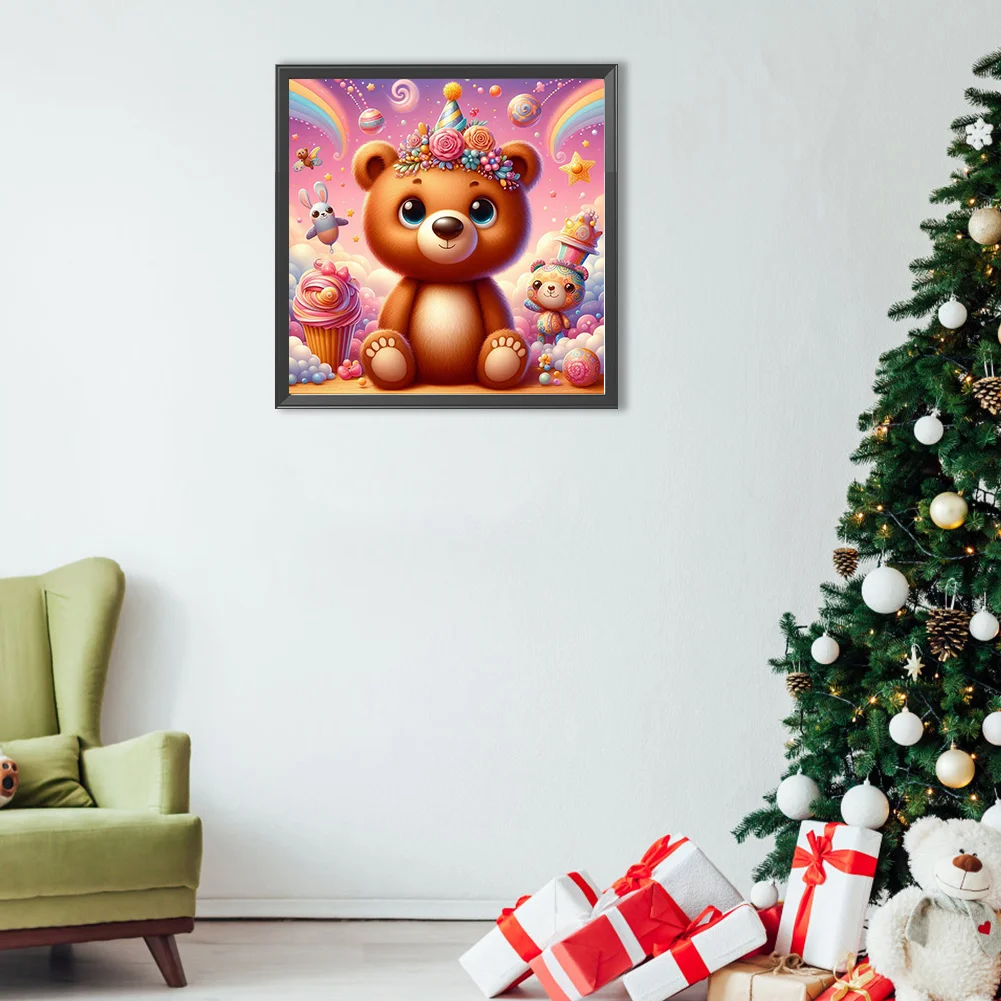 Diamond Painting - Full Round Drill - Surprise Bear(Canvas|40*40cm)