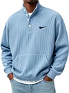 Men's Casual Versatile Stand Collar Sweatshirt With Large Pockets