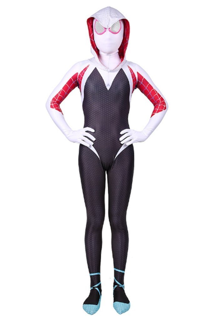 Kids Spider Man Into The Spider Verse Spider Gwen Halloween Costumes For Girls