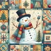 Xmas Snowman-11CT Stamped Cross Stitch 40*40cm