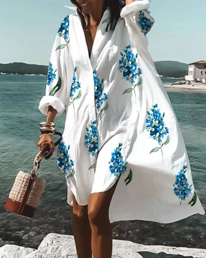 Rotimia Fall Fashion Loose Shirt Dress