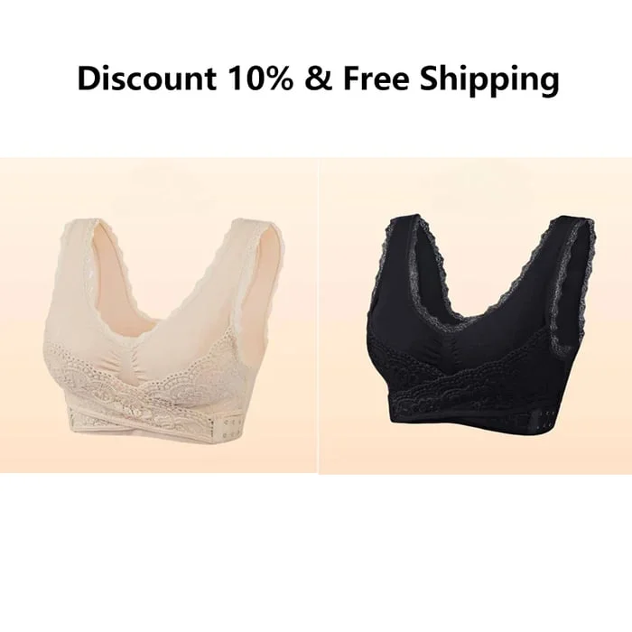 Comfy Corset Bra Front Cross Side Buckle Lace Bras