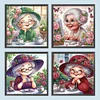 (US Local)4Pack Old Lady-Crystal Rhinestone Diamond Painting(30x30cm)