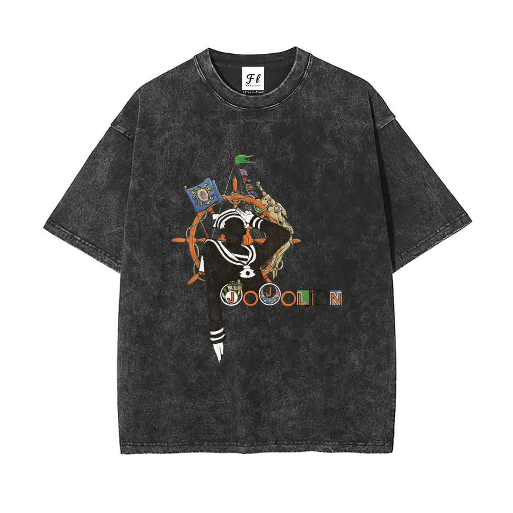 Josuke Higashikata Jojolion JoJo's Bizarre Adventure Part 8: The Gospel of JoJo Short Sleeve Cotton Unisex Retro Wash Tee