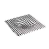 Gravity - Metal Grid Recessed Fruit Tray Simple Abstract Art Stainless Steel Fruit Tray Living Room Coffee Table Storage Tray Soft Decoration Ornaments