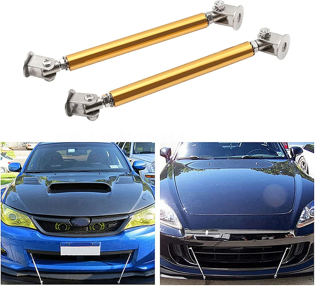 Front Bumper Lip Splitter Diffuser Strut Rod Tie Bars Splitter Support Rods 