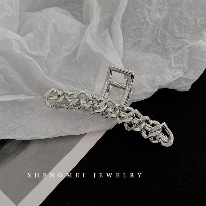 Casual Minimalist Women’s Star Solid Color Alloy Metal Hollow Out Hair Clip Hairpin Hair Claws