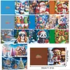 12Pcs Diamond Painting Winter Animals Greeting Card Set with Envelope