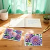 2 Pack Purple Gerbera DIY Diamond Art Spiral Notebook Kit 80 Pages No Lines