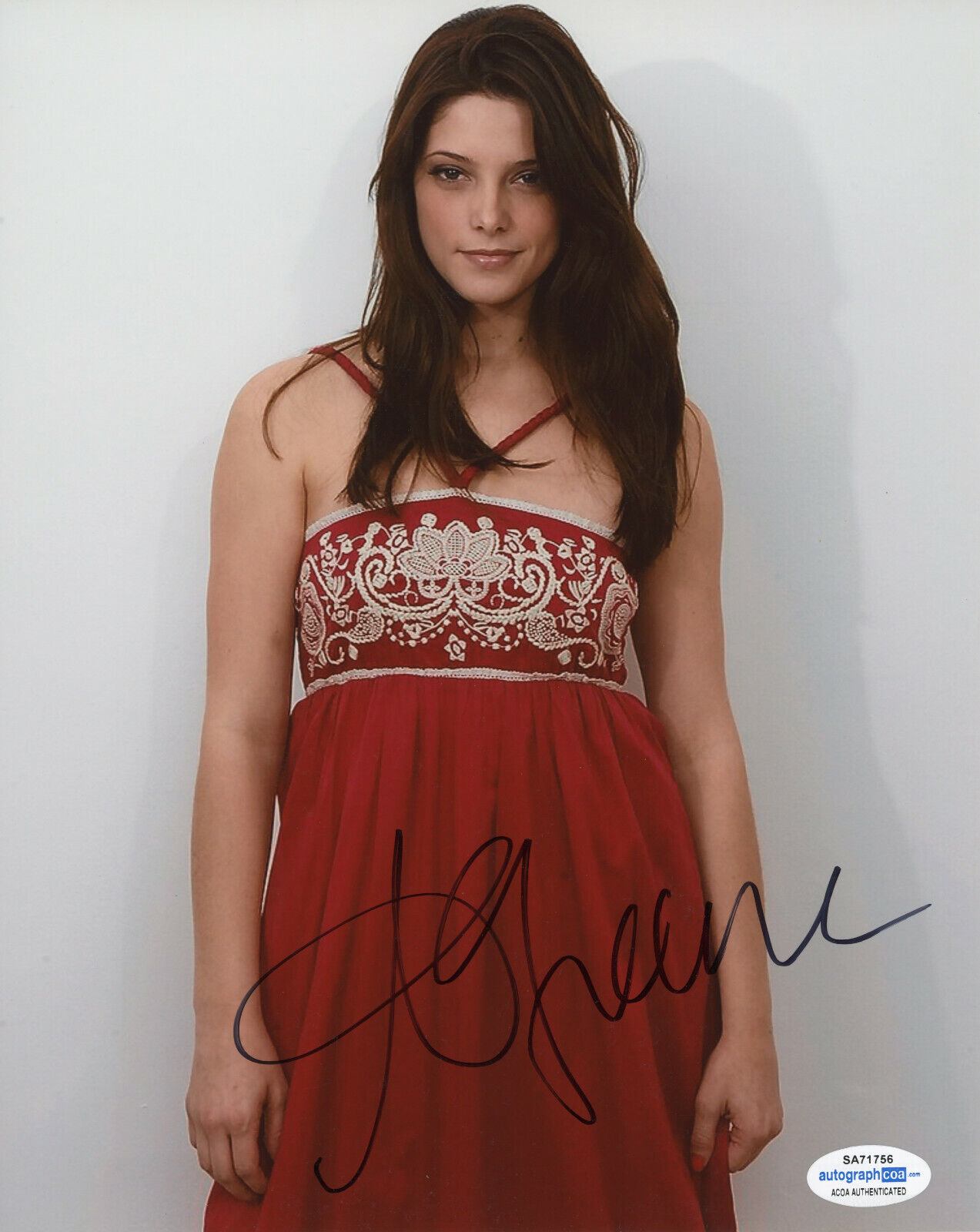 *SEXY* ASHLEY GREENE SIGNED 8x10 Photo Poster painting #3 TWILIGHT ALICE CULLEN ACOA COA