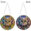 Diamond Painting Single-sided Owl Pendant for Home Garden